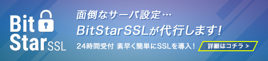 BitStarSSL 面倒なサーバ設定…BitStarSSLが代行します！